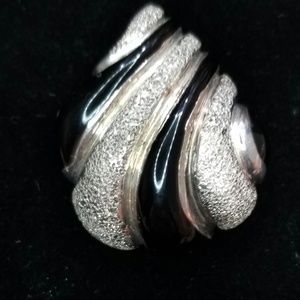 925 Black, Sparkle Shell Like Pendant